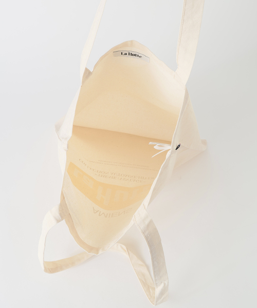 LE TALON(ルタロン)の「La Hutte/ラユット yellow box logo tote(トートバッグ・レディース・アイボリー・FREE)」の7枚目の写真