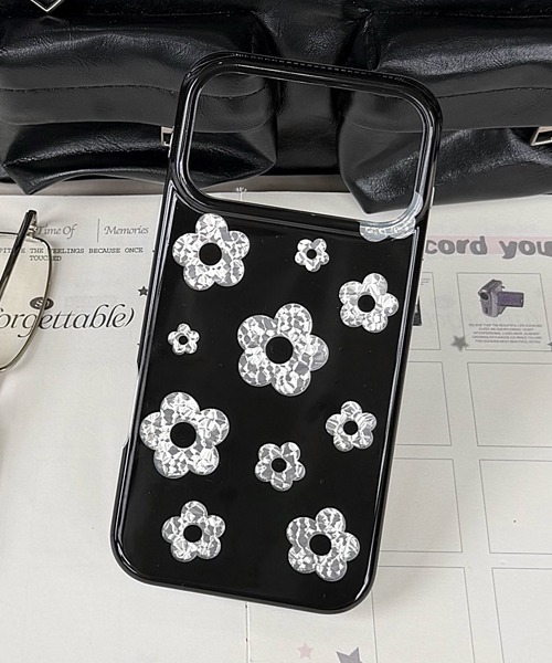 Fun & Daily(ファンアンドデイリー)の「Light Flower iPhone 17 Pro ProMax Case : アイフォンケース(スマホケース/カバー・レディース・ブラック/ホワイト・iPhone 17 Pro/iPhone 17/iPhone 17 Pro Max/iPhone 16 Pro/iPhone 16 Pro Max/iPhone 16)」の4枚目の写真