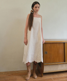 Embroiderde layered dress_Cream(O25-OPS05)
