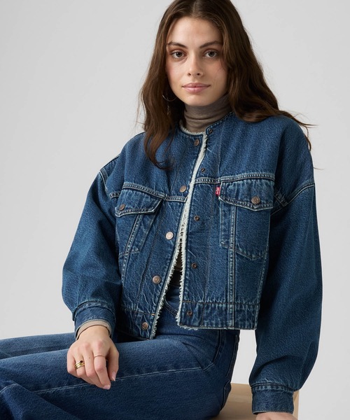 Levi's/リーバイス ノーカラー クロップド シェルパトラッカー