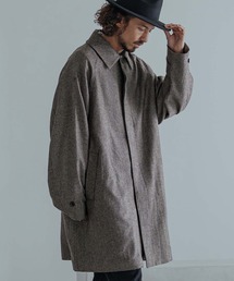 Magine | mj11743-Herringbone Tweed Oversized Balmacaan Coat バルマカンコート(MGN-263-013)(その他アウター)