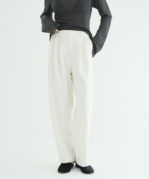 RIB STRIPE TUCK PANTS