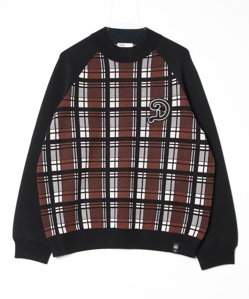DOUBLE STANDARD CLOTHING（ダブルスタンダードクロージング）の「ドッキングチェックニット（ニット/セーター・レディース・ブラウン・FREE）」の14枚目の写真
