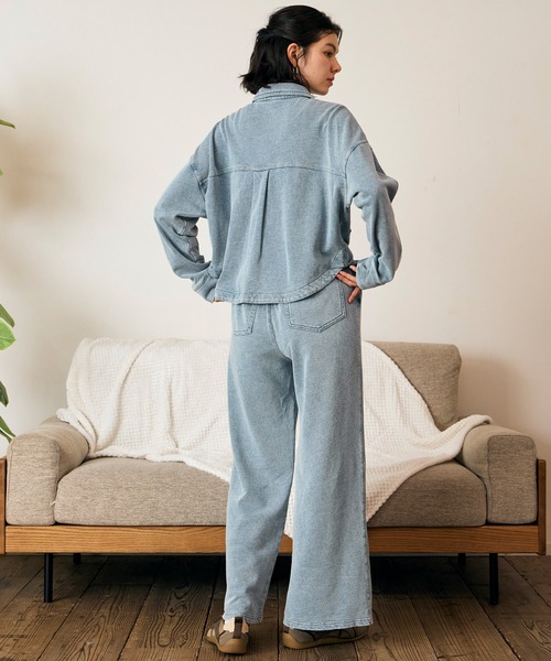 RIKKA FEMME（リッカファム）の「RIKKA FEMME/リッカファム 長袖シャツ RF6F-2601（シャツ/ブラウス・レディース・レオパード/ブルー・S/M/M/L）」の6枚目の写真