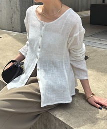 COLLAGE GALLARDAGALANTE | 日焼け・冷房対策/コットンガーゼ2WAYシアーシャツカーデ/ZOZO限定(シャツ/ブラウス)