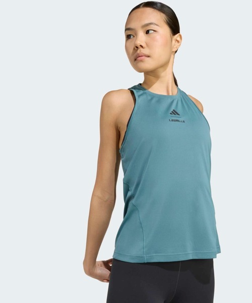 adidas(アディダス)の「Les Mills グラフィック タンクトップ / アディダス adidas(タンクトップ・レディース・グリーン・SMALL/LARGE/XX-LARGE/X-LARGE/MEDIUM/X-SMALL)」の5枚目の写真