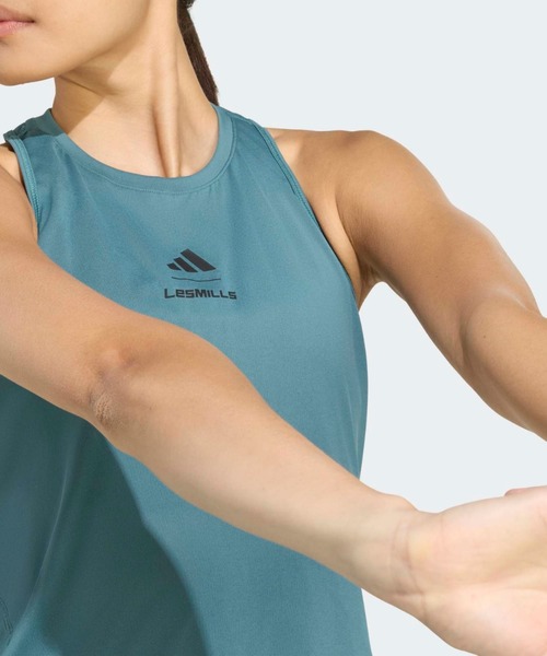 adidas(アディダス)の「Les Mills グラフィック タンクトップ / アディダス adidas(タンクトップ・レディース・グリーン・SMALL/LARGE/XX-LARGE/X-LARGE/MEDIUM/X-SMALL)」の6枚目の写真