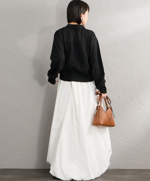 Healthknit（ヘルスニット）の「[HEALTHKNIT/ヘルスニット] 別注 モヘアブレンドポロニット（ニット/セーター・レディース・ブラック/ブルー/ピンク/オフホワイト/グレー・F）」の16枚目の写真