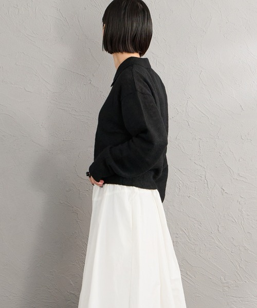 Healthknit（ヘルスニット）の「[HEALTHKNIT/ヘルスニット] 別注 モヘアブレンドポロニット（ニット/セーター・レディース・ブラック/ブルー/ピンク/オフホワイト/グレー・F）」の12枚目の写真