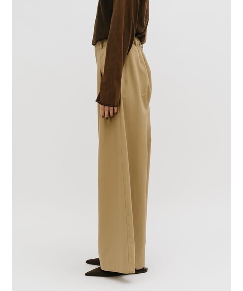 MIDIUMISOLID（ミディウミソリッド）の「MIDIUMISOLID for Ladies スカルプワイドチノ（その他パンツ・レディース・ブラウン/ベージュ/ブラック・36/38）」の7枚目の写真