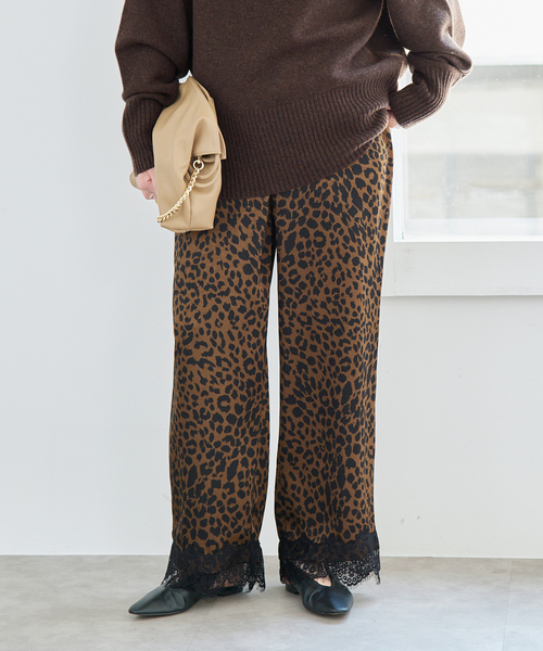 Spick & Span(スピックアンドスパン)の「《別注カラー有り》ARCHIVE STANCE / アーカイブスタンス lace hem pants(その他パンツ・レディース・ブラウン/ブラック・FREE)」の14枚目の写真