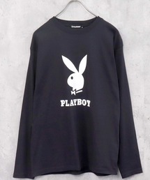 PLAYBOY（プレイボーイ）の「PLAYBOY プレイボーイ ロゴプリントロンT キッズ(P42-00)（Tシャツ/カットソー）」