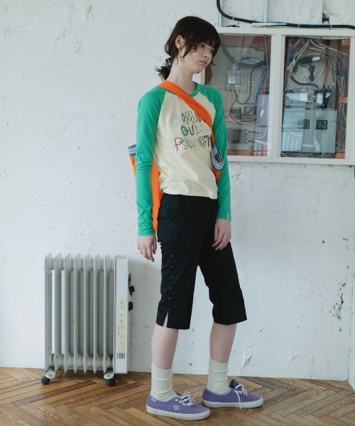 common gull products.(コモンガルプロダクツ)の「暮れかけのラグラン(Tシャツ/カットソー・レディース・ネイビー/ダークブラウン系/キナリ/イエロー系/イエロー系1/ミント・SMALL/MEDIUM/LARGE)」の8枚目の写真