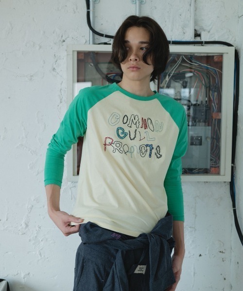 common gull products.(コモンガルプロダクツ)の「暮れかけのラグラン(Tシャツ/カットソー・レディース・ネイビー/ダークブラウン系/キナリ/イエロー系/イエロー系1/ミント・SMALL/MEDIUM/LARGE)」の15枚目の写真