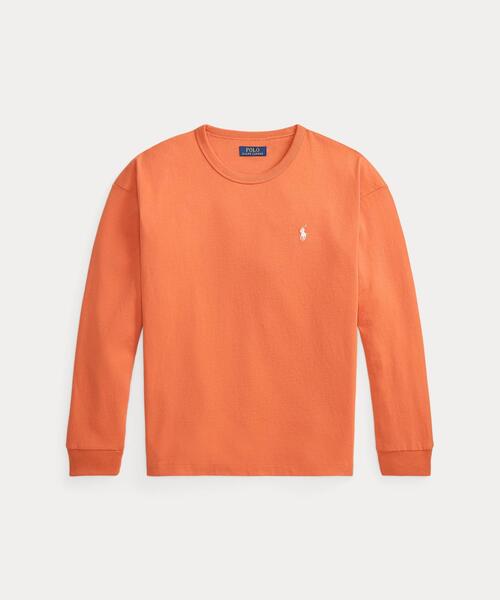 POLO RALPH LAUREN(ポロ ラルフ ローレン)の「リラックス フィット ジャージー ロングスリーブ Tシャツ(Tシャツ/カットソー・メンズ・オレンジ・L/M/S/XL/XS)」の4枚目の写真
