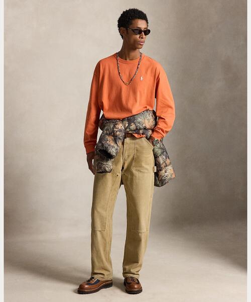 POLO RALPH LAUREN(ポロ ラルフ ローレン)の「リラックス フィット ジャージー ロングスリーブ Tシャツ(Tシャツ/カットソー・メンズ・オレンジ・L/M/S/XL/XS)」の5枚目の写真