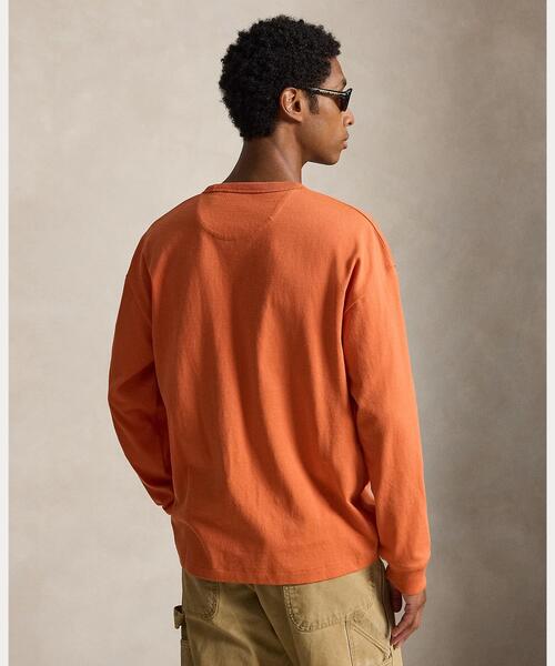 POLO RALPH LAUREN(ポロ ラルフ ローレン)の「リラックス フィット ジャージー ロングスリーブ Tシャツ(Tシャツ/カットソー・メンズ・オレンジ・L/M/S/XL/XS)」の6枚目の写真