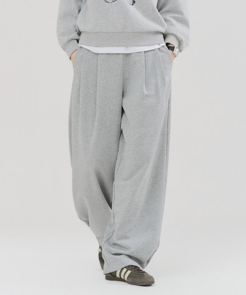 CHASECULT(チェイスカルト)の「レディース ツーピンタック ワイドパンツ-FERG7281B0B(スウェットパンツ・レディース・ライトグレー・67/70)」の1枚目の写真