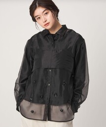 <GLR_MINE>ビジュー シャツ&ビスチェ セット