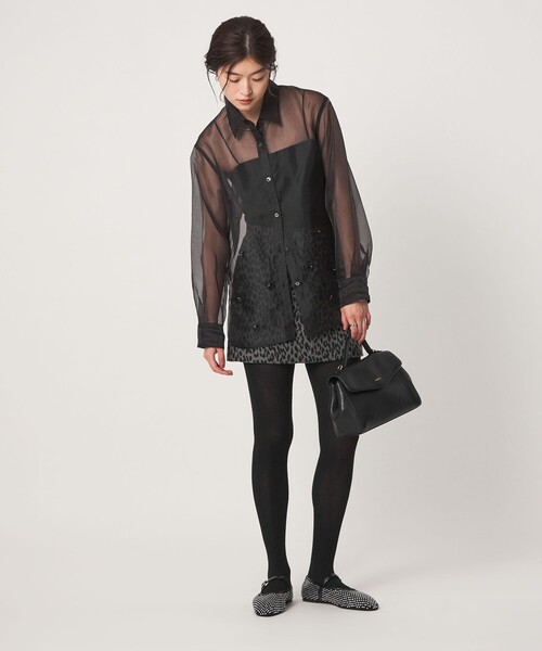 green label relaxing(グリーンレーベルリラクシング)の「<GLR_MINE>ビジュー シャツ&ビスチェ セット(シャツ/ブラウス・レディース・ブラック/ベージュ・FREE)」の18枚目の写真