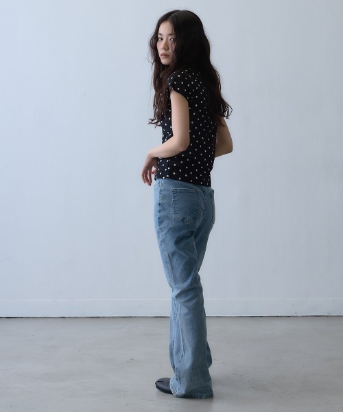 Clum(クルム)の「dot sheer compact top / ドットシアーコンパクトトップス(Tシャツ/カットソー・レディース・ブラック・MEDIUM/SMALL)」の13枚目の写真
