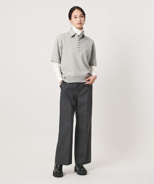 SLOANE(スローン)の「<SLOANE>タートルネック ロングスリーブ カットソー(Tシャツ/カットソー・レディース・グレー系/ホワイト・2)」の6枚目の写真