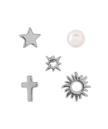 【ステンレス】モチーフピアス[5個セット]