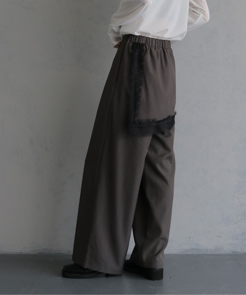 &g'aime(アンジェム)の「【&g'aime 】レースレイヤードパンツ Lace Layered Pants(スラックス・レディース・ブラウン/ブラック・FREE)」の8枚目の写真