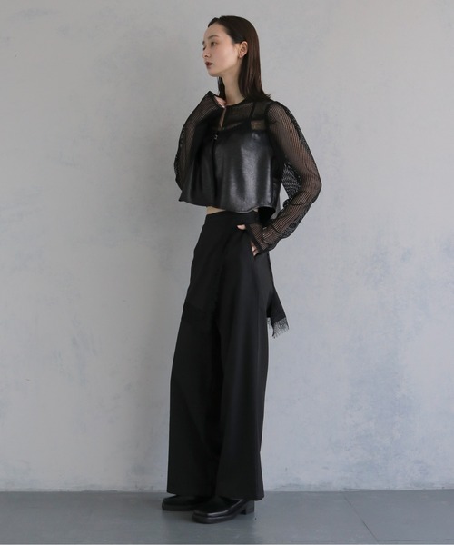 &g'aime(アンジェム)の「【&g'aime 】レースレイヤードパンツ Lace Layered Pants(スラックス・レディース・ブラウン/ブラック・FREE)」の21枚目の写真