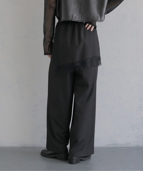 &g'aime(アンジェム)の「【&g'aime 】レースレイヤードパンツ Lace Layered Pants(スラックス・レディース・ブラウン/ブラック・FREE)」の17枚目の写真