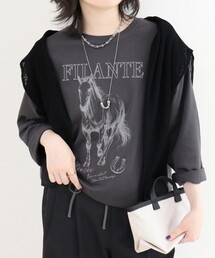fredy emue | ホースプリント裾ドロストTシャツ(Tシャツ/カットソー)