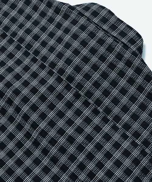 ADHOC（アドホック）の「メンズ ワンポケット チェック 長袖シャツ (ブラック) (HC7LS01)（シャツ/ブラウス・メンズ・その他・100）」の5枚目の写真