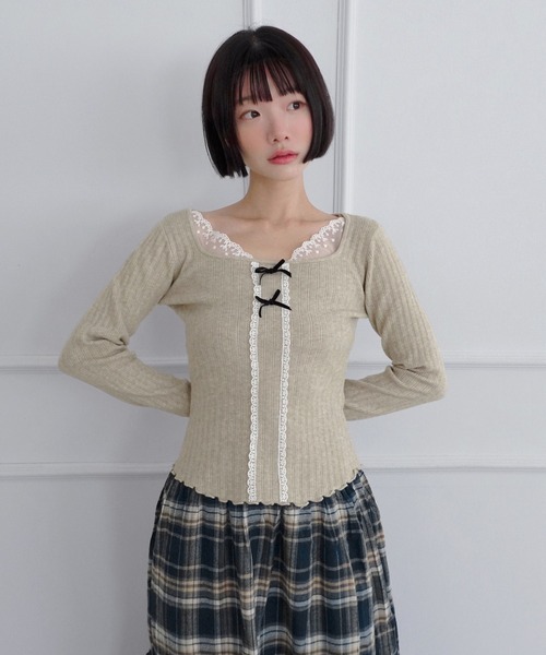 by muni:r(バイ ムニール)の「ヴィンテージティアードチェックロングスカート/2026 AW COLLECTION(スカート・レディース・ブラウン/ネイビー・FREE)」の21枚目の写真
