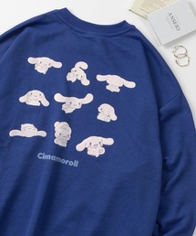 sanrio（サンリオ）の「【71】【Sanrio/サンリオ】キャラクター バックプリント ビッグシルエット スウェット/ハローキティ/ポムポムプリン/マイメロディ/シナモロール/サンリオキャラクターズ/ワンポイントサガラ刺繍/トレーナー/レディース（S）（スウェット）」