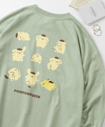 sanrio（サンリオ）の「【71】【Sanrio/サンリオ】キャラクター バックプリント ビッグシルエット スウェット/ハローキティ/ポムポムプリン/マイメロディ/シナモロール/サンリオキャラクターズ/ワンポイントサガラ刺繍/トレーナー/レディース（S）（スウェット）」