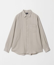 コットン レーヨン パターン ジャストルーズ レギュラーカラー 長袖 シャツ