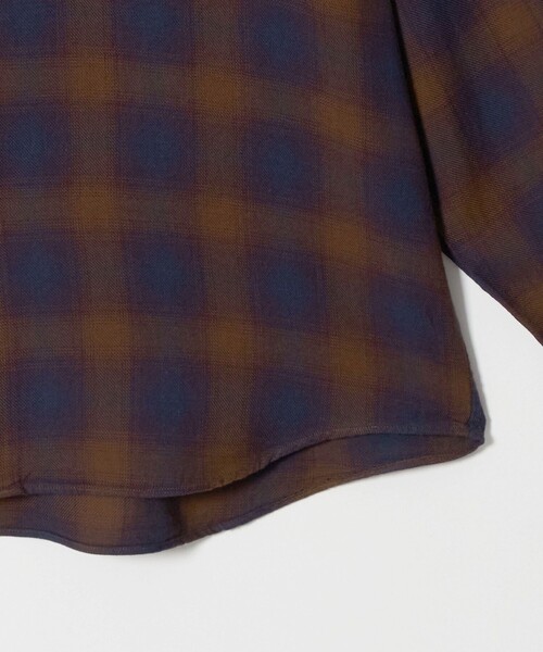 green label relaxing（グリーンレーベルリラクシング）の「コットン レーヨン パターン ジャストルーズ レギュラーカラー 長袖 シャツ（シャツ/ブラウス・メンズ・ベージュ/ダークブラウン/ダークグレー・S/L/M/XL）」の8枚目の写真