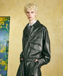 HARE（ハレ）の「【合成皮革】【SET UP対応】A-2レザーショートブルゾン(HARE)（ブルゾン）」