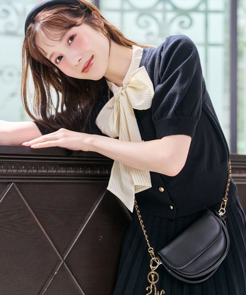 WILLSELECTION(ウィルセレクション)の「【Knit setup Series】リボンタイドッキングパフニット(ニット/セーター・レディース・モカ/ブルー/グレー/ブラック・FREE)」の7枚目の写真