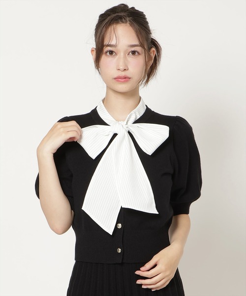 WILLSELECTION(ウィルセレクション)の「【Knit setup Series】リボンタイドッキングパフニット(ニット/セーター・レディース・モカ/ブルー/グレー/ブラック・FREE)」の14枚目の写真