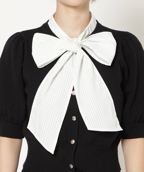 WILLSELECTION(ウィルセレクション)の「【Knit setup Series】リボンタイドッキングパフニット(ニット/セーター・レディース・モカ/ブルー/グレー/ブラック・FREE)」の17枚目の写真