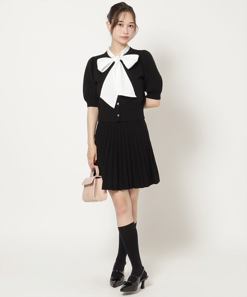 WILLSELECTION(ウィルセレクション)の「【Knit setup Series】リボンタイドッキングパフニット(ニット/セーター・レディース・モカ/ブルー/グレー/ブラック・FREE)」の20枚目の写真