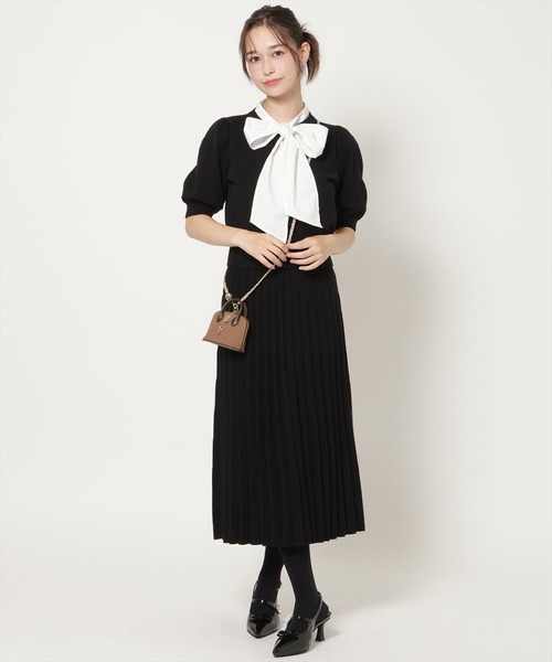 WILLSELECTION(ウィルセレクション)の「【Knit setup Series】リボンタイドッキングパフニット(ニット/セーター・レディース・モカ/ブルー/グレー/ブラック・FREE)」の21枚目の写真