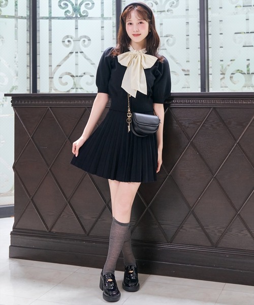 WILLSELECTION(ウィルセレクション)の「【Knit setup Series】リボンタイドッキングパフニット(ニット/セーター・レディース・モカ/ブルー/グレー/ブラック・FREE)」の9枚目の写真