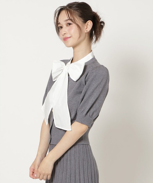 WILLSELECTION(ウィルセレクション)の「【Knit setup Series】リボンタイドッキングパフニット(ニット/セーター・レディース・モカ/ブルー/グレー/ブラック・FREE)」の22枚目の写真