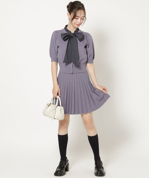 WILLSELECTION(ウィルセレクション)の「【Knit setup Series】リボンタイドッキングパフニット(ニット/セーター・レディース・モカ/ブルー/グレー/ブラック・FREE)」の6枚目の写真