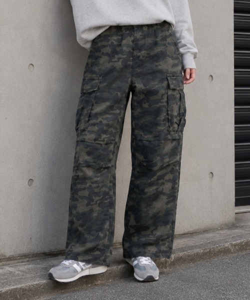 center i(センターアイ)の「迷彩柄 ワイドカーゴパンツ(カーゴパンツ・レディース・カモフラージュ・S/M)」の6枚目の写真