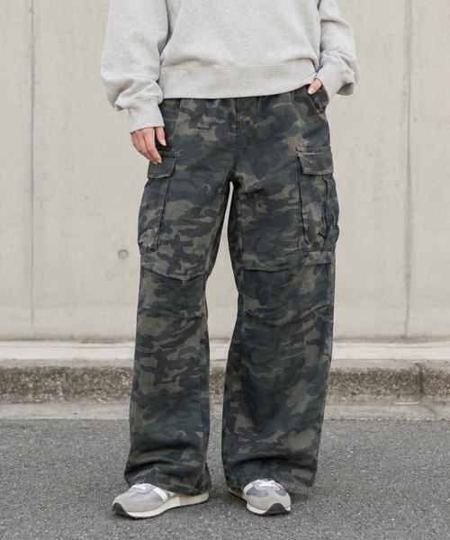 center i(センターアイ)の「迷彩柄 ワイドカーゴパンツ(カーゴパンツ・レディース・カモフラージュ・S/M)」の7枚目の写真
