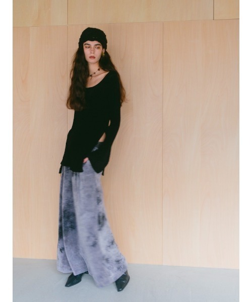 Ruh Dhan(ルーダン)の「Botanical Ice Dye Skirt(スカート・レディース・グレイッシュベージュ/ベージュ・FREE)」の7枚目の写真