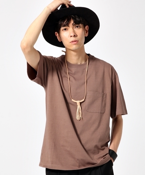 HARE（ハレ）の「【WEB限定アイテム】ＢＩＧポケットTEE（Tシャツ/カットソー・メンズ・ブラウン/オフホワイト/グレー/ブラック・SMALL/LARGE/MEDIUM）」の4枚目の写真